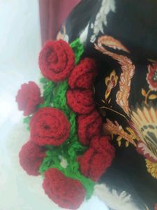 Handmade Drawstring Rose Slingbag