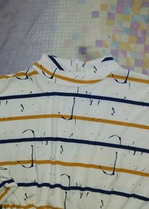 High Neck Back Knot Top