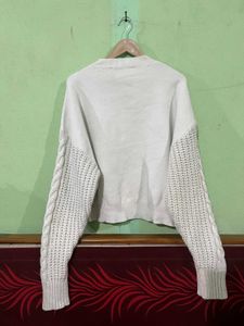 zara cable knit pullover