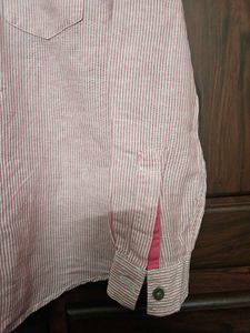 boys pink and white stripped shirt