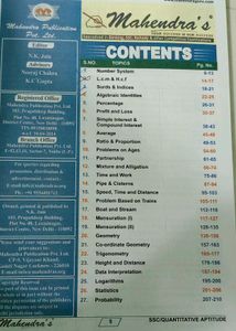 Quantitative Aptitude Book