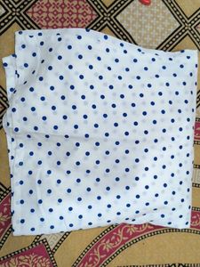 Polka Dot Style White Colour Kurti