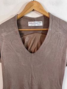 Zara Nude Bodycon Dress (Women)
