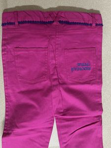 Bright Pink Embroidered Pants