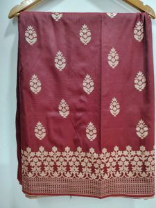 NEW Marron Silk Saree