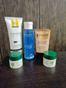Skincare Bundle: Sunscreen, Toner, BB Cream & More