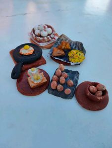 Miniature Clay Food Set