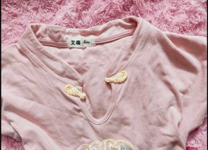 Pink Embroidered Top