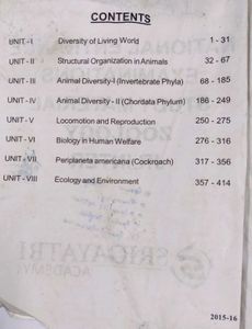 Zoology Jr. &amp; Sr. Inter Books front cover little b