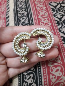 White Classic Earrings