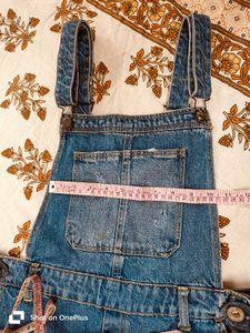 Denim Dungaree Shorts