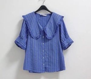 Zara Peter Pan Collar Linen Top