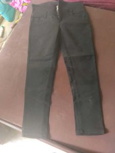 High-Waisted Black Jeans