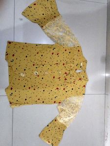 Stylish Yellow Printed Top