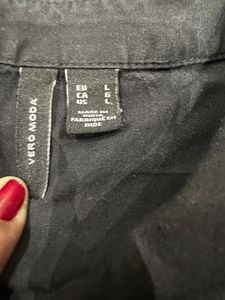 Elegant Embroidered Black Shirt