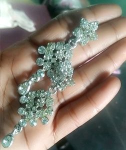 Silver Earrings With Stones