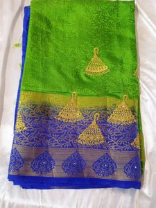 One Day  Offer 💥💥Silk Saree With Blouse