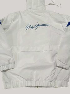 White &amp; Blue Zip-Up Jacket, XL SIZE