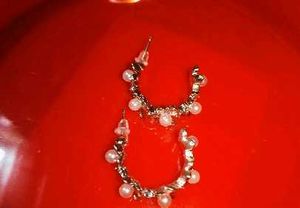 Pearl Crescent Earrings