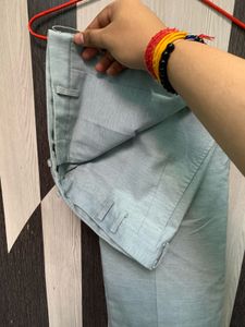 bell bottom Men&#39;s Light Blue Casual Pants