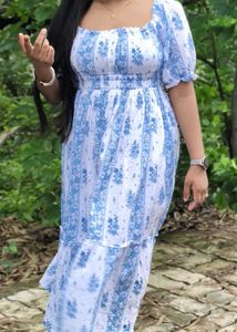 Blue Floral Maxi Dress