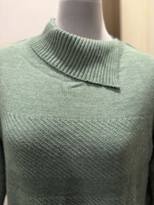 Green Knit Sweater Dress, winter wear