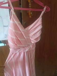 Pink Striped Maxi Dress