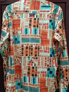 Indian Eagle Abstract Print Button-Down