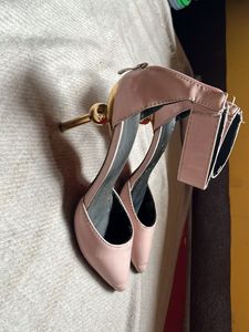 Pink Ankle Strap Heels