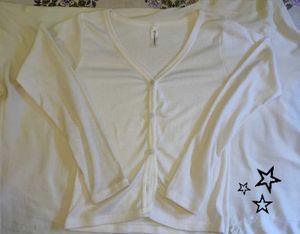 White Button-Down Top