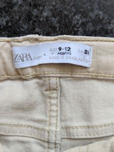 Original Zara Baby Boy Beige Jeans (9-12 Months)
