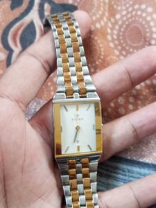 Titan Orignal Quartz Analog with Date White Dial