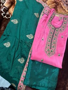 Rose Pink Heavy Plazzo Suit