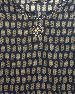 Printed Kurti with Embellished Neckline