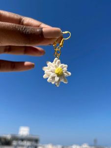 Handmade Floral Clay Earrings Elegant &amp; Lightweigh