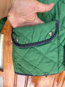 Kids Green Quilted Jacket