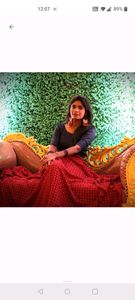 Maroon and Navy Blue Heavy Flared Lehenga.