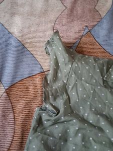 Polka Dot Tie-Front Top