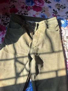 Olive green jeans