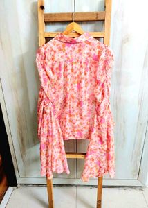 Floral Ruffle Sleeve Blouse size-46