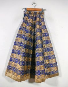 Navy Blue With Cream Skirt And Blouse Set (Girl&#39;s)