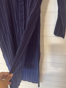Striped long short kurta