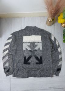 Off-White Grey Knit Sweater