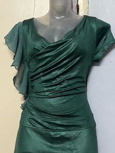 Silk Emerald Green Party Dress