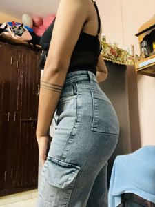 Denim Cargo Pants