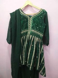 New Green Sharara Set