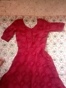 Umbrella Gown With Golden Belt