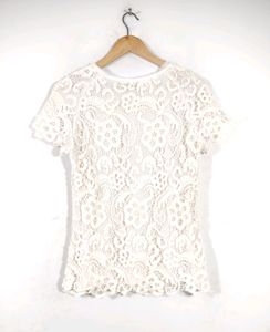 Zara Cream Lace Western Top(Women&#39;s)