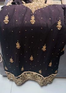 Elegant Black &amp; Gold Embroidered Kurti