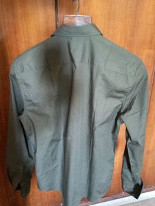 H&amp;M Slim Fit Shirt Olive Green